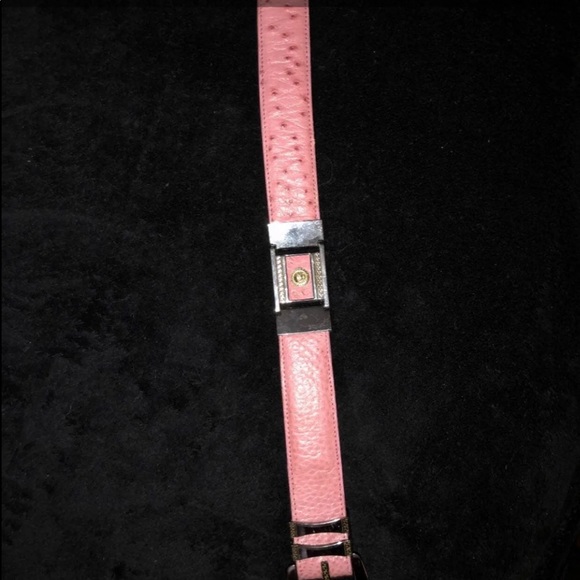 Versace Vintage Ostrich Skin Belt